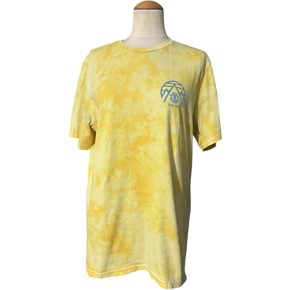 Element Overcast Graphic Shirt Mens Yellow Tie Dye Size M